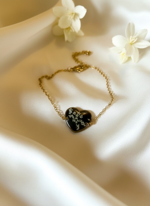 Ręcznie robiona bransoletka z kwiatami – Blask Natury