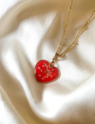 Naszyjnik Serce z kwiatami